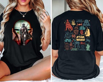 Star Wars Mandalorian Grogu-shirt, Yoda-babyshirt, Star Wars This Is The Way-shirt, Disneyland-shirt familie-uitstapje, T-shirt Vaderdagcadeau