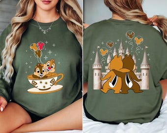 2-zijdig Chip And Dale-sweater, Disney Double Trouble-sweatshirt, Chip N Dale Magic Castle-hoodie, Disney Family-trui, Disney Trip