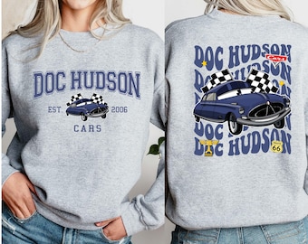 Disney Cars Doc Hudson Sweatshirt, Pixar Lightning McQueen Doc Hudson 51 Piston Cup Champion-Hoodie