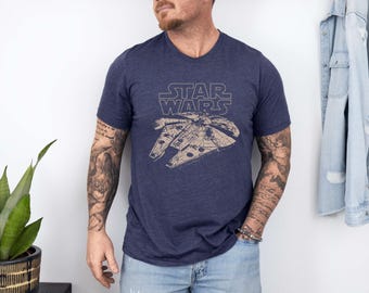 Starwars Disneyland, Disney Comfort Color Shirt, Star Wars Millennium Falcon Tee, Galaxys Edge Shirts