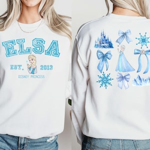 Disney Elsa Sweatshirt, Frozen Movie Hoodie, Disney Princess Long Sleeve, Elsa Birthday Gift