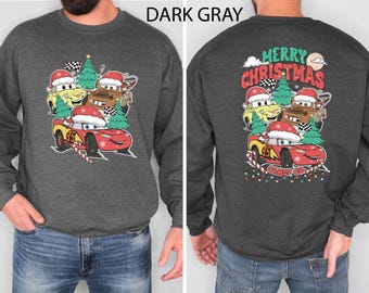 Sudadera navideña de Rayo McQueen, sudadera navideña de Cars de Disney