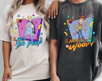 Disney Toy Story Couple Shirt, Woody and Bo Peep Tee, Disney Couple Matching