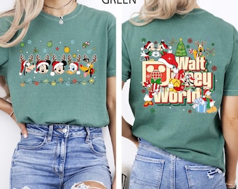 Retro Disney Christmas Family Shirt, Mickey and Friends Matching Tee