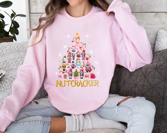 Nutcracker Christmas Tree Sweatshirt, Ballet Hoodie