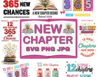 Happy New Year PNG, New Chances, Sublimation Design (Digital Download)