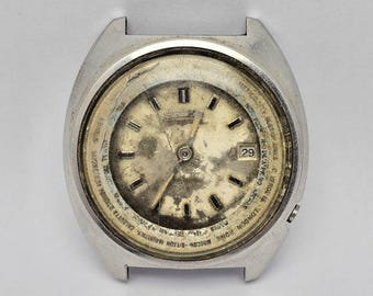 1968s Vintage Seiko WORLD TIME Automatic 6117-6400 White Dial