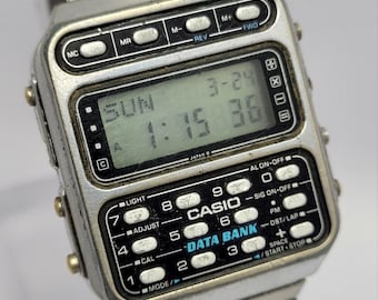 Casio Data Bank Calculator 246 CD-401 Quartz Vintage Men's Watch