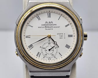 Seiko Alba Chronograph V601-0010 Quartz Vintage Men’s Watch