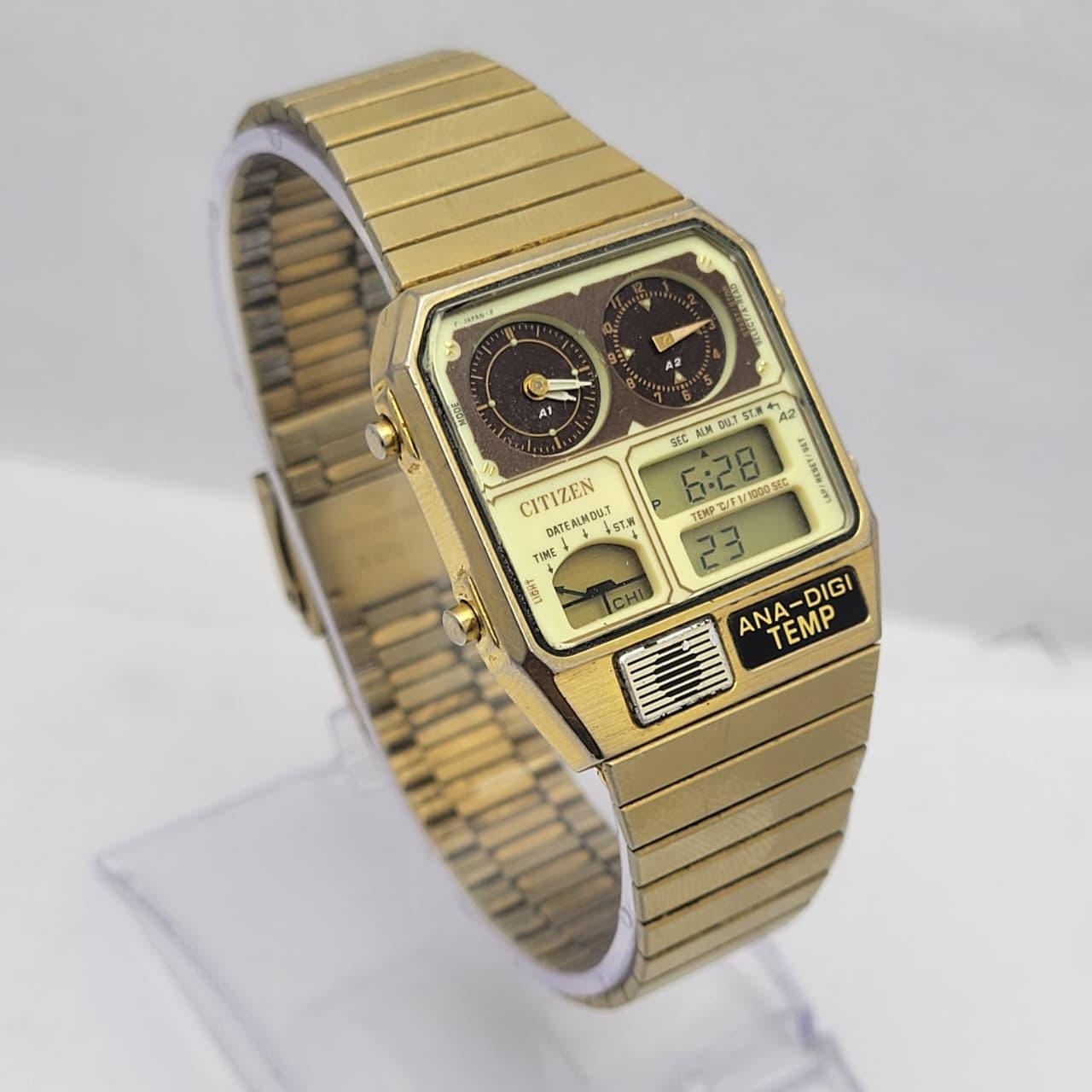 Citizen Ana-digi Temp 8982-085027 Quartz Vintage Men's Watch