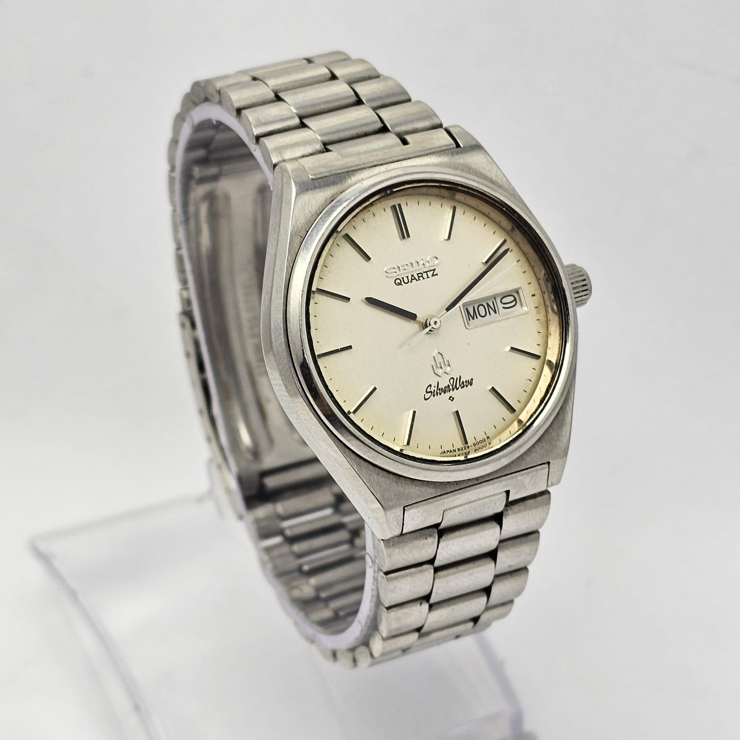 Seiko Silver Wave 8229-8000 Day/date Quartz Vintage Men's Watch - Etsy
