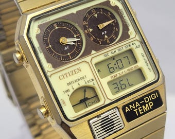 Very RARE Citizen Ana-Digital 8986-087089 Y CHRONOGRAPH ALARM