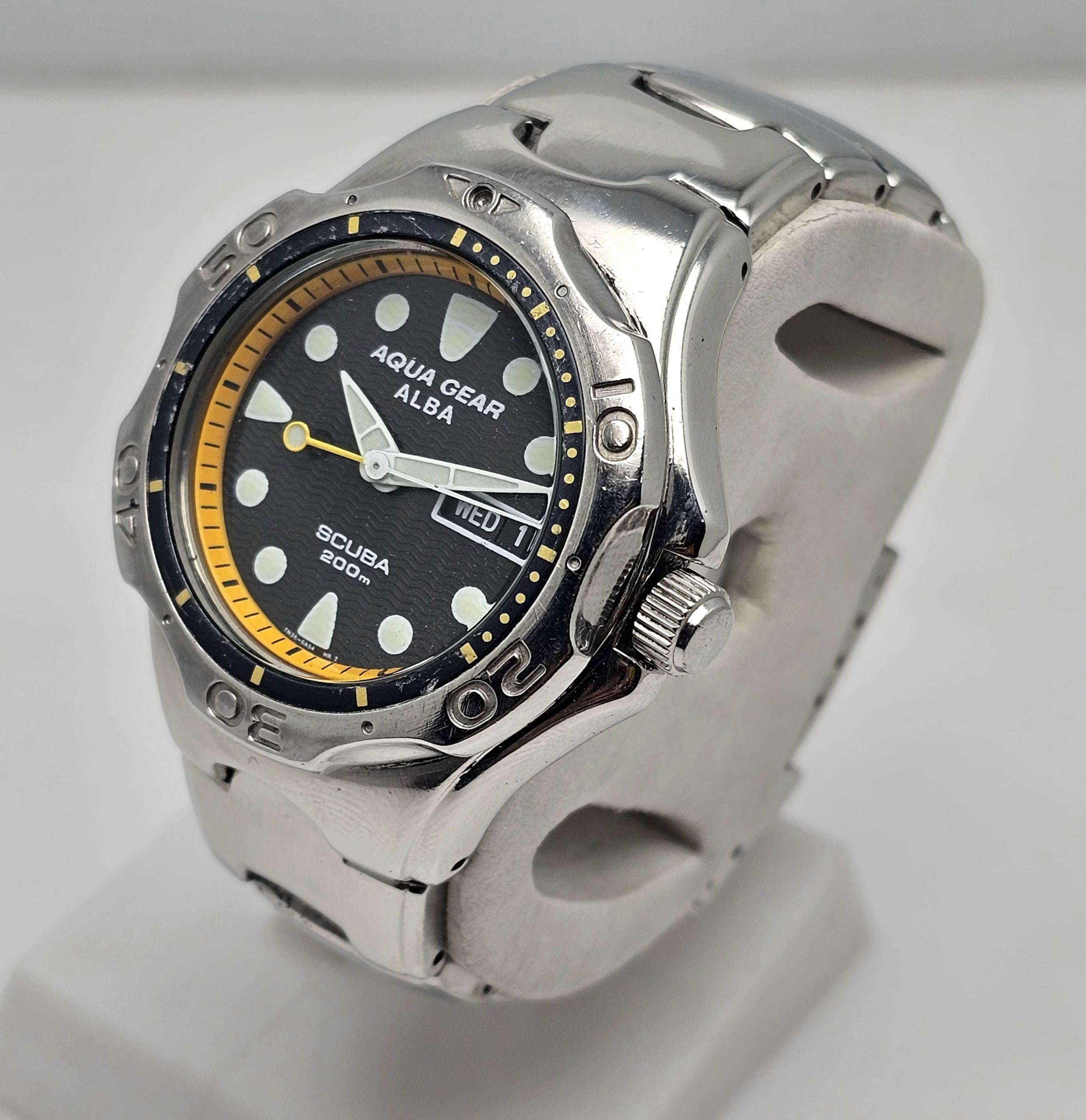 Seiko Alba Aqua Gear 7N36-6A50 Air/scuba Diver Quartz Vintage