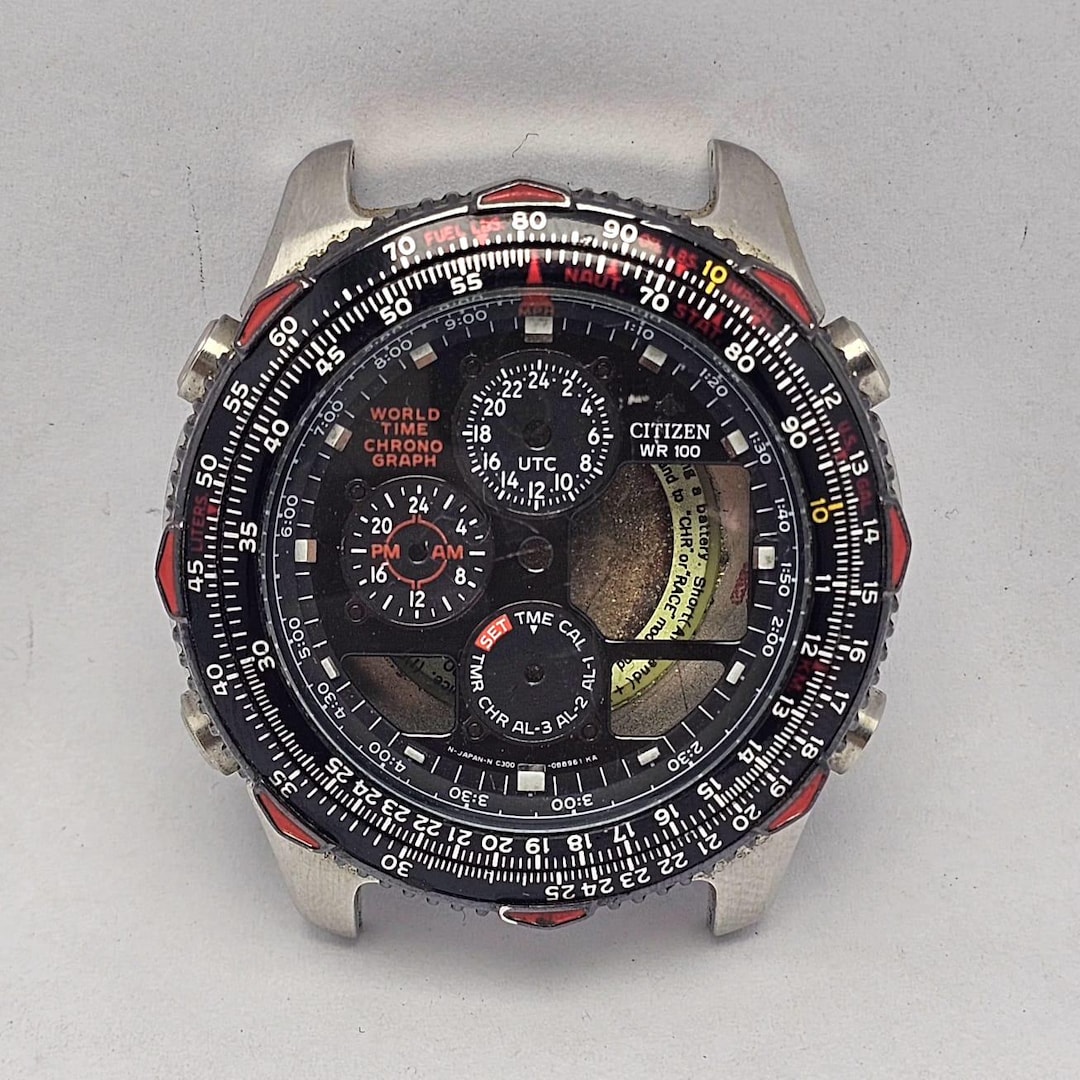 Citizen Navihawk C300-Q00192 World Time Quartz Vintage Men's Watch