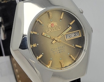 Orient Crystal G 469652-6B Day/Date Automatic Vintage Men’s Watch