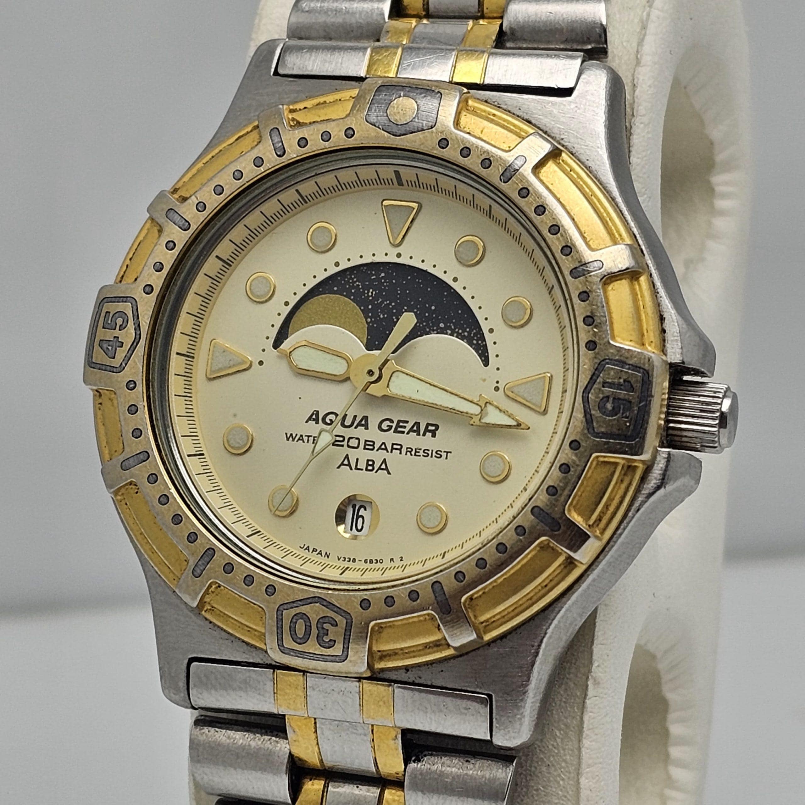 Seiko Alba Aqua Gear V338-6b20 Quartz Vintage Men's Watch - Etsy