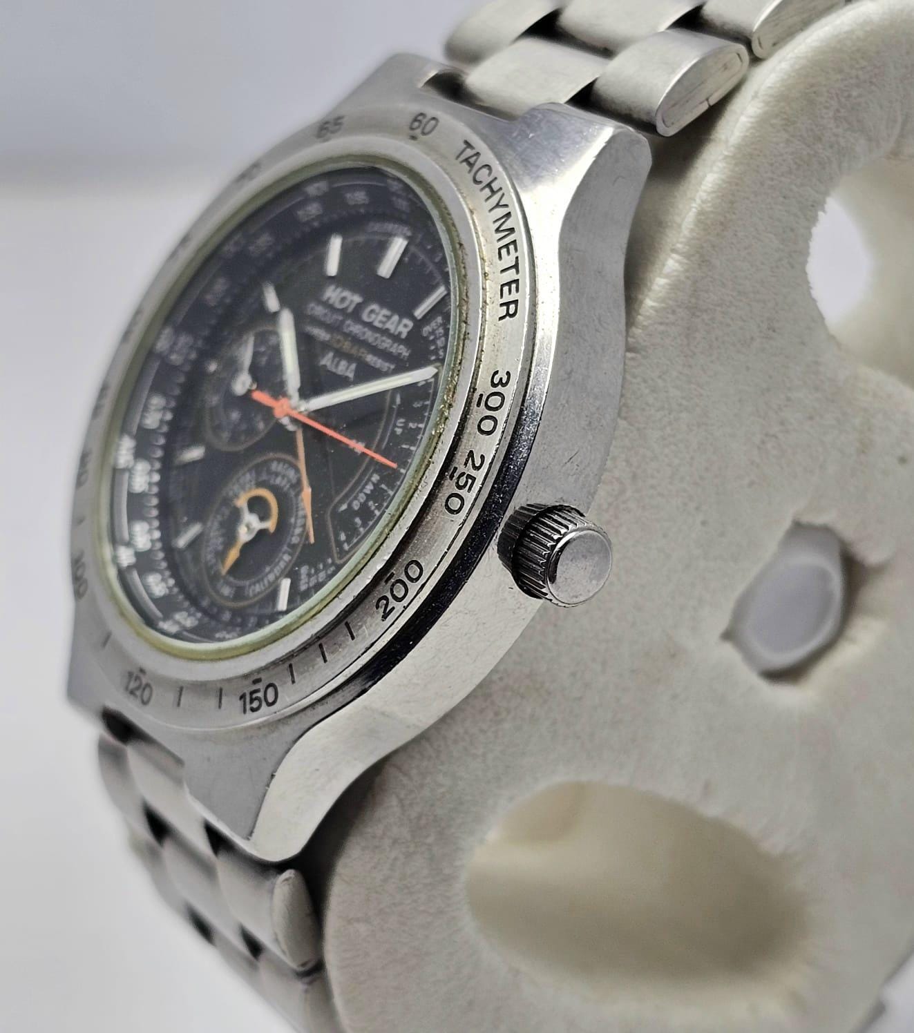 Seiko Alba Hot Gear V681-6000 Circuit Chronograph Quartz Vintage