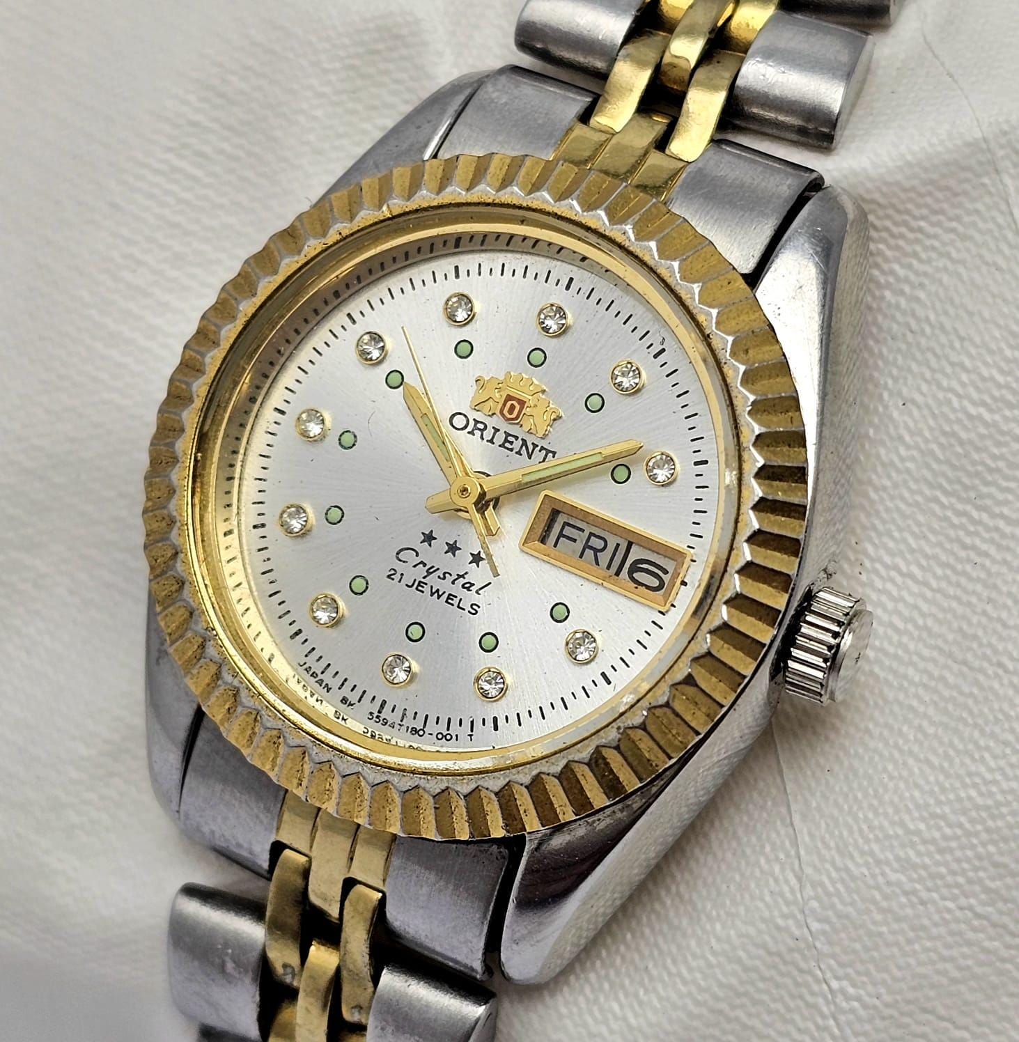 Orient Tri Star Crystal President Automatic Day/date Vintage