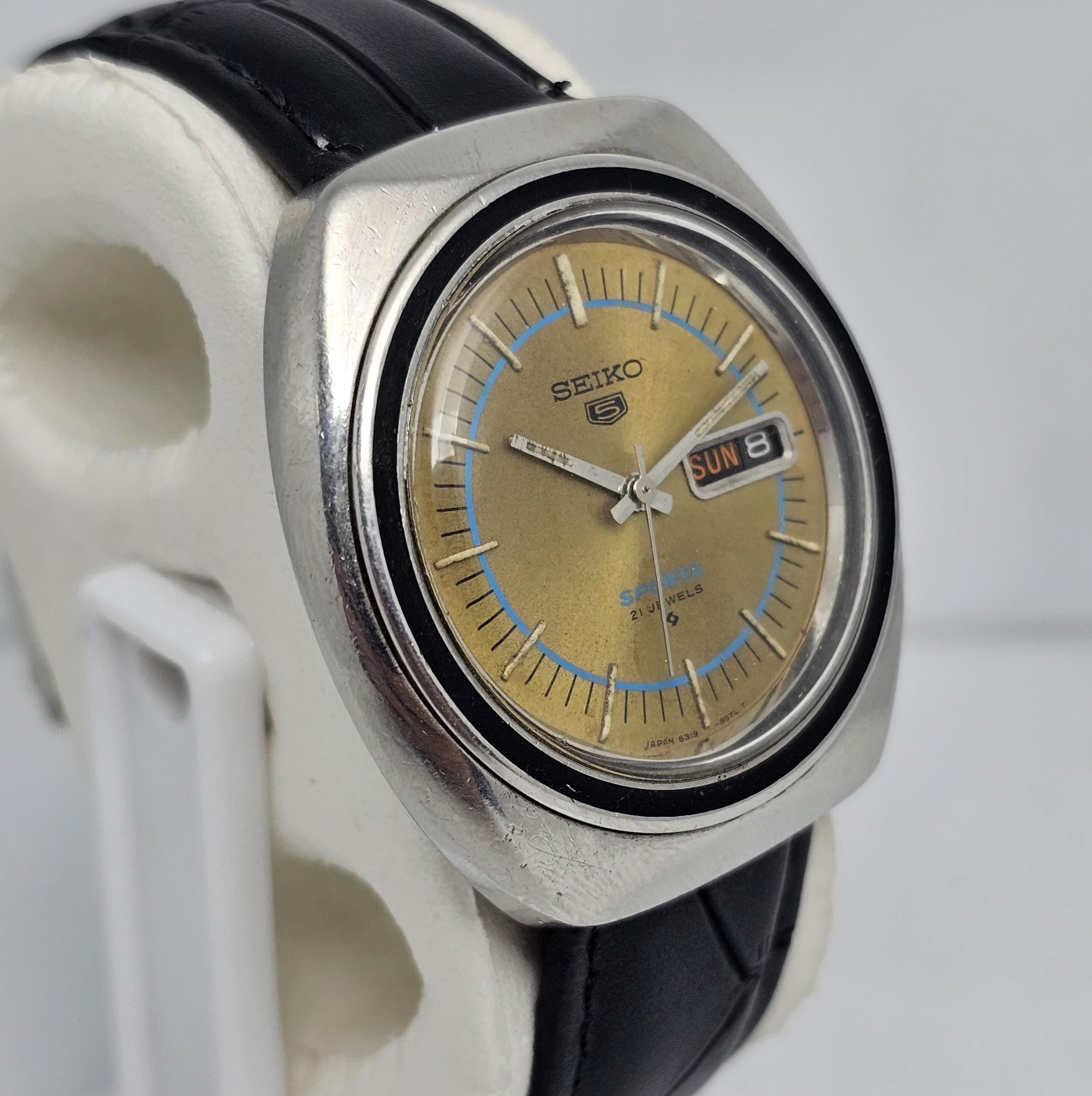 Seiko 5 Sports 6319-8070 Day/date Automatic Vintage Men's Watch