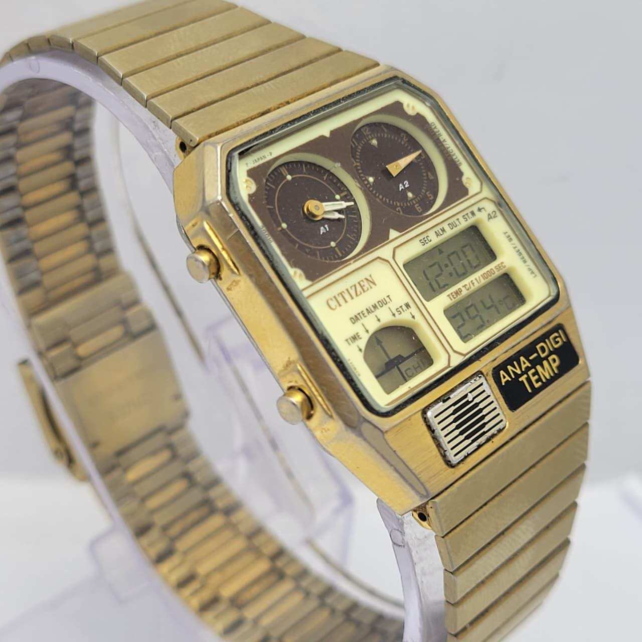 Citizen Ana-digi Temp 8982-085027 Quartz Vintage Men's Watch - Etsy