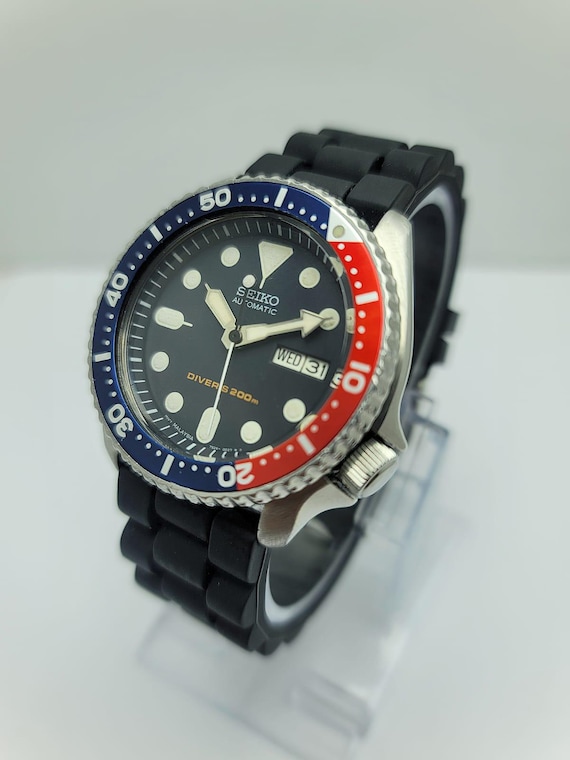 Seiko 7S26-0028 Diver Pepsi Bezel Malaysia Movt Day/date Automatic