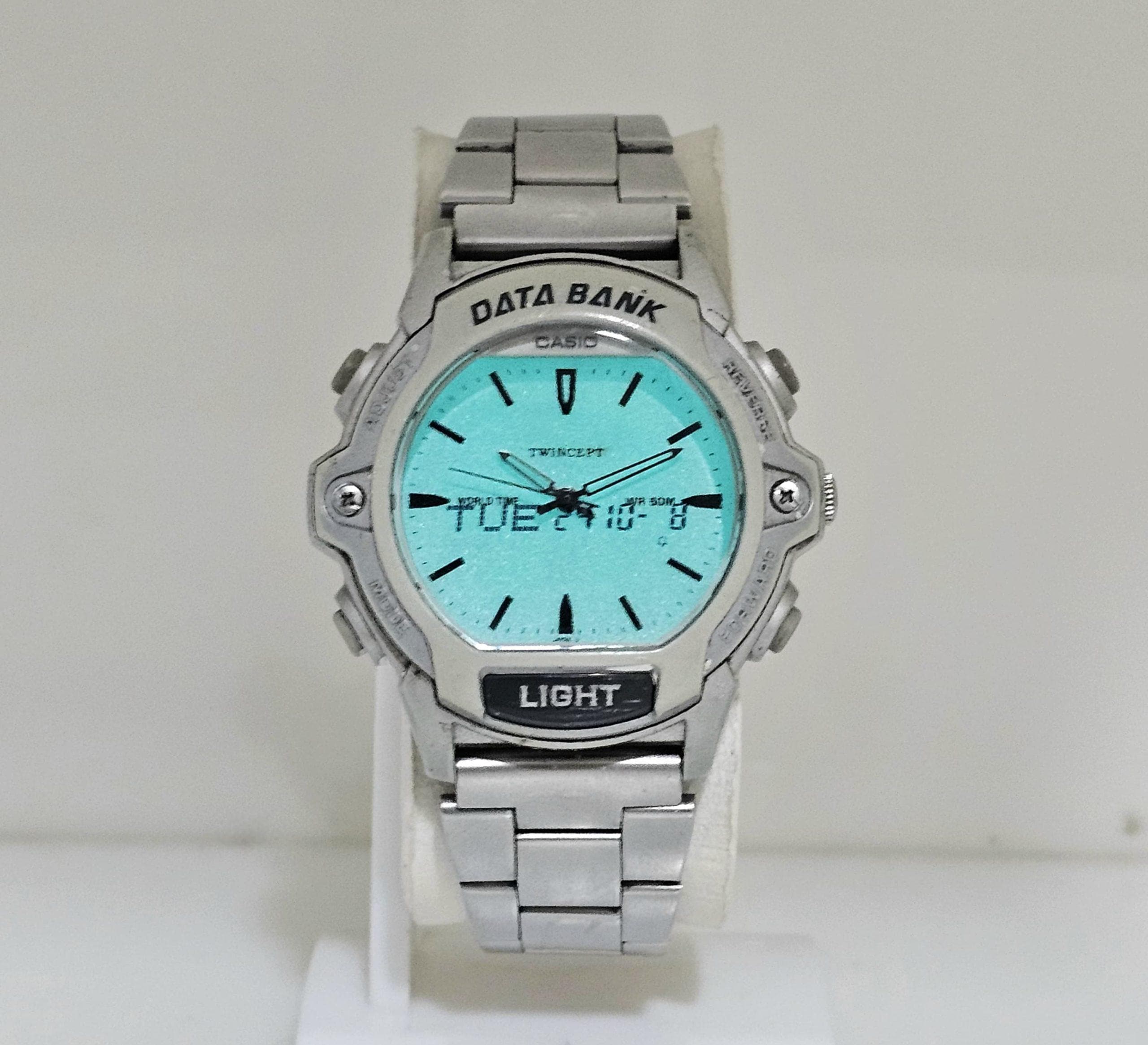 Casio Data Bank Twincept Quartz ABX-23 World Time Ana-digi Vintage