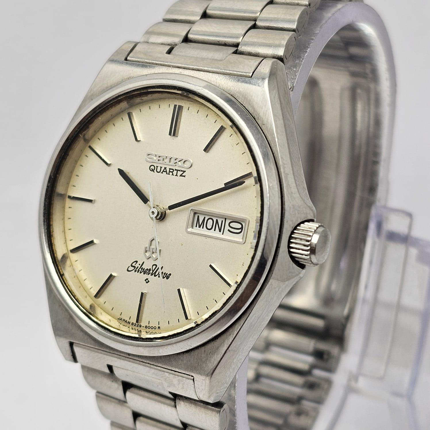 Seiko Silver Wave 8229-8000 Day/date Quartz Vintage Men's Watch - Etsy