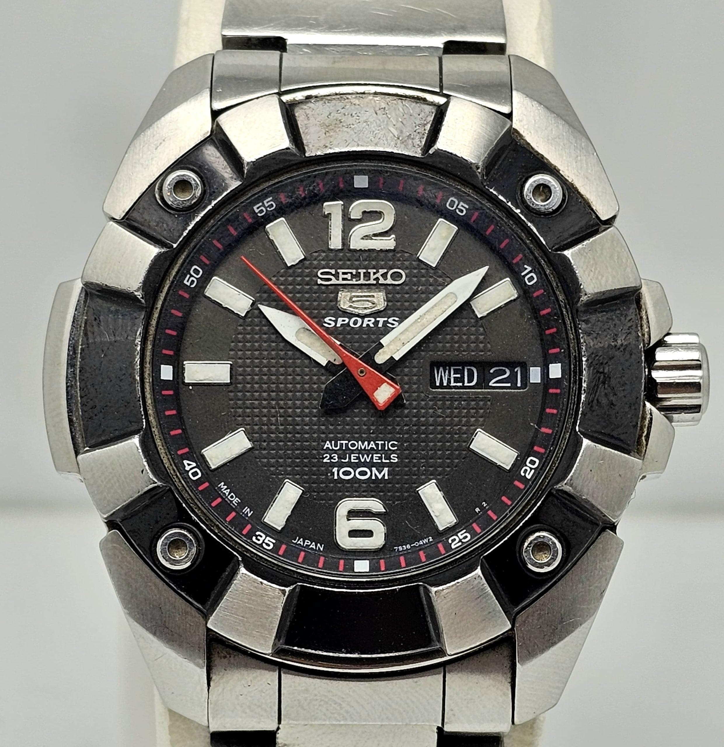 Seiko 5 Sports 7S36-03L0 Day/date Automatic Vintage Men's Watch - Etsy