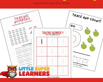 Numbers 1-20 Tracing Worksheets – Preschool Learning (PDF Download)