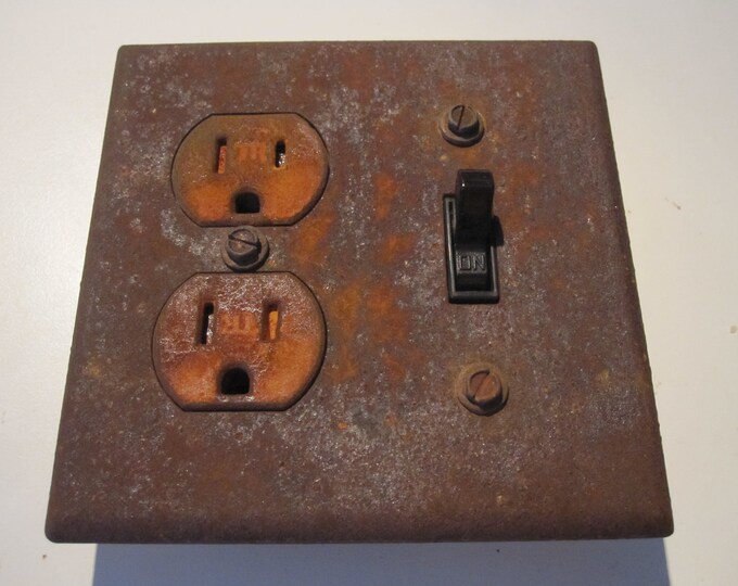 Rustic Iron Light Switch Outlet Cover Etsy