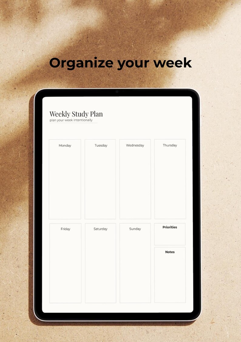 Study Planner Printable PDF | Student Planner | Exam Planner | Daily ...