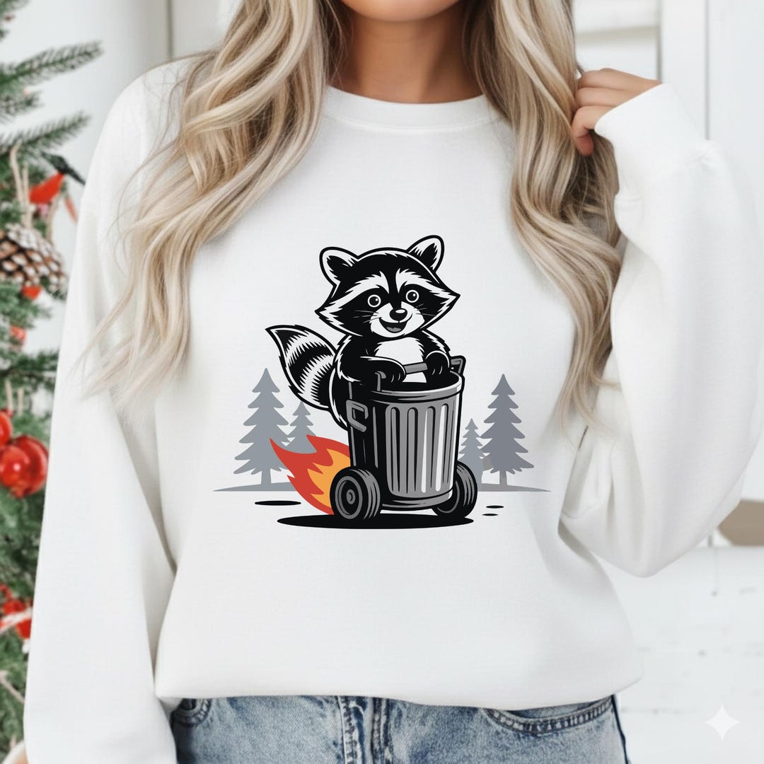 Funny Raccoon Feral PNG | New Year New Me Sarcastic Design | Hello 2026 ...