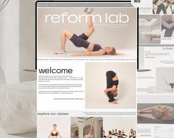 Wix Pilates Website Template | Modern Fitness Yoga Gym Studio | Customisable Wellness Site for Instructors, Coaches & Businesses Web Online