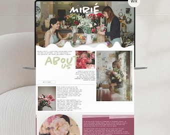 Customisable Florist Wix Website Template • Modern Editable Floral Design • Small Business, Creative Studio & Boutique Brand Website Theme