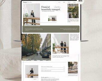 Accountant Website Template for Wix, Modern Bookkeeper Website, Tax Services Website, Tax Preparation Site, Lead Generation