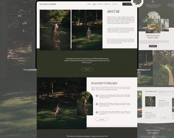 Therapist Squarespace Website Template | Modern, Boho, Calming Design for Counsellors, Coaches, Psychologists & Wellness Professionals