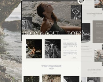 Coaching Squarespace Template Boho for Holistic Coaches, Retreat Hosts & Wellness Brands | Modern Spiritual Business Website Design