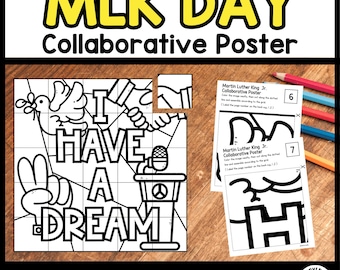 Martin Luther King Jr. Collaborative Poster – I Have a Dream Peace Art Activity