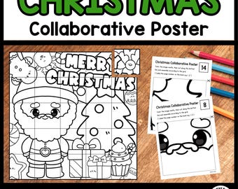 Christmas Collaborative Poster – Coloring Poster Group Activity