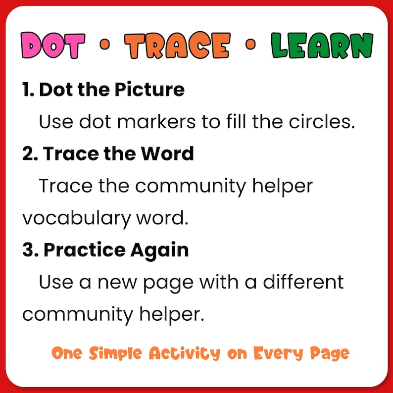 Community Helpers Dot Dauber Worksheets | Do a Dot Printables | Dot ...