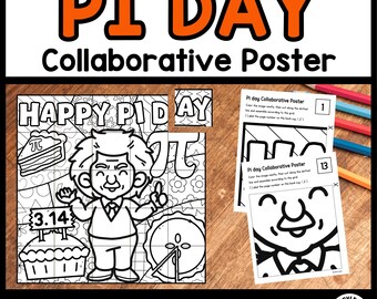 Pi Day Collaborative Coloring Poster