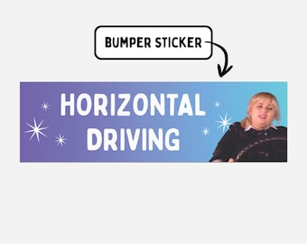 Horizontal Driving Bumper Sticker