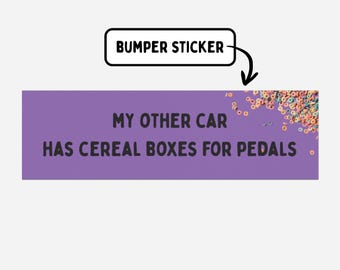Cereal Boxes Bumper Sticker