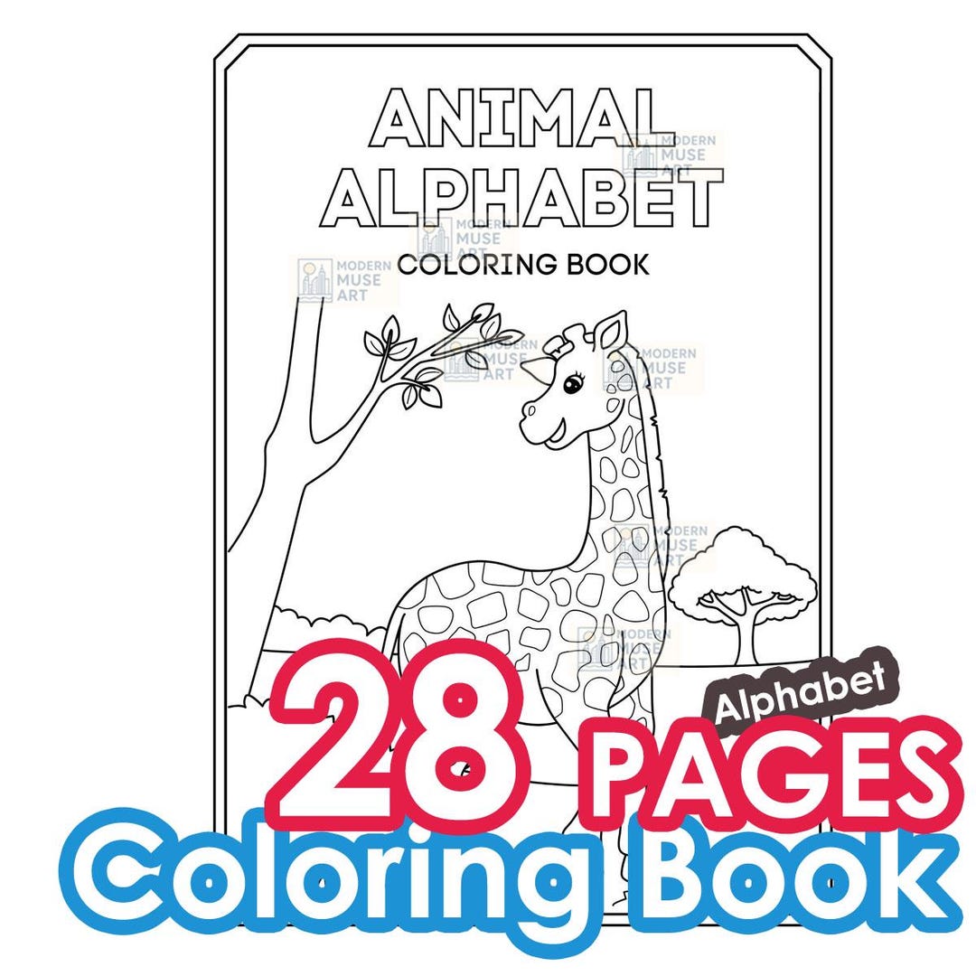 Alphabet Printable Coloring Book for Kids A to Z Pages, ABC Learning ...