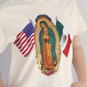 Virgin Of Guadalupe PNG USA Mexico Flag- Sublimation Design Download, Virgen de Guadalupe- High Resolution image- Guadalupana