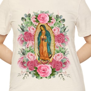 Virgen de Guadalupe PNG Inspiración floral- Descarga de diseño de sublimación, Virgen de Guadalupe- Imagen de alta resolución