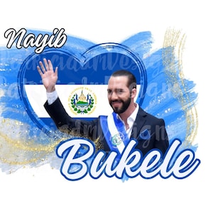 Nayib Bukele- El Salvador PNG image  (3200x2400 px) in 300 dpi -PNG sublimation design- Digital download