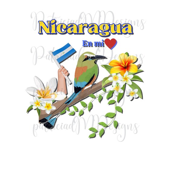 Nicaragua en mi corazon - PNG image  (2400x3200 px) in 300 dpi -PNG sublimation design- Digital download