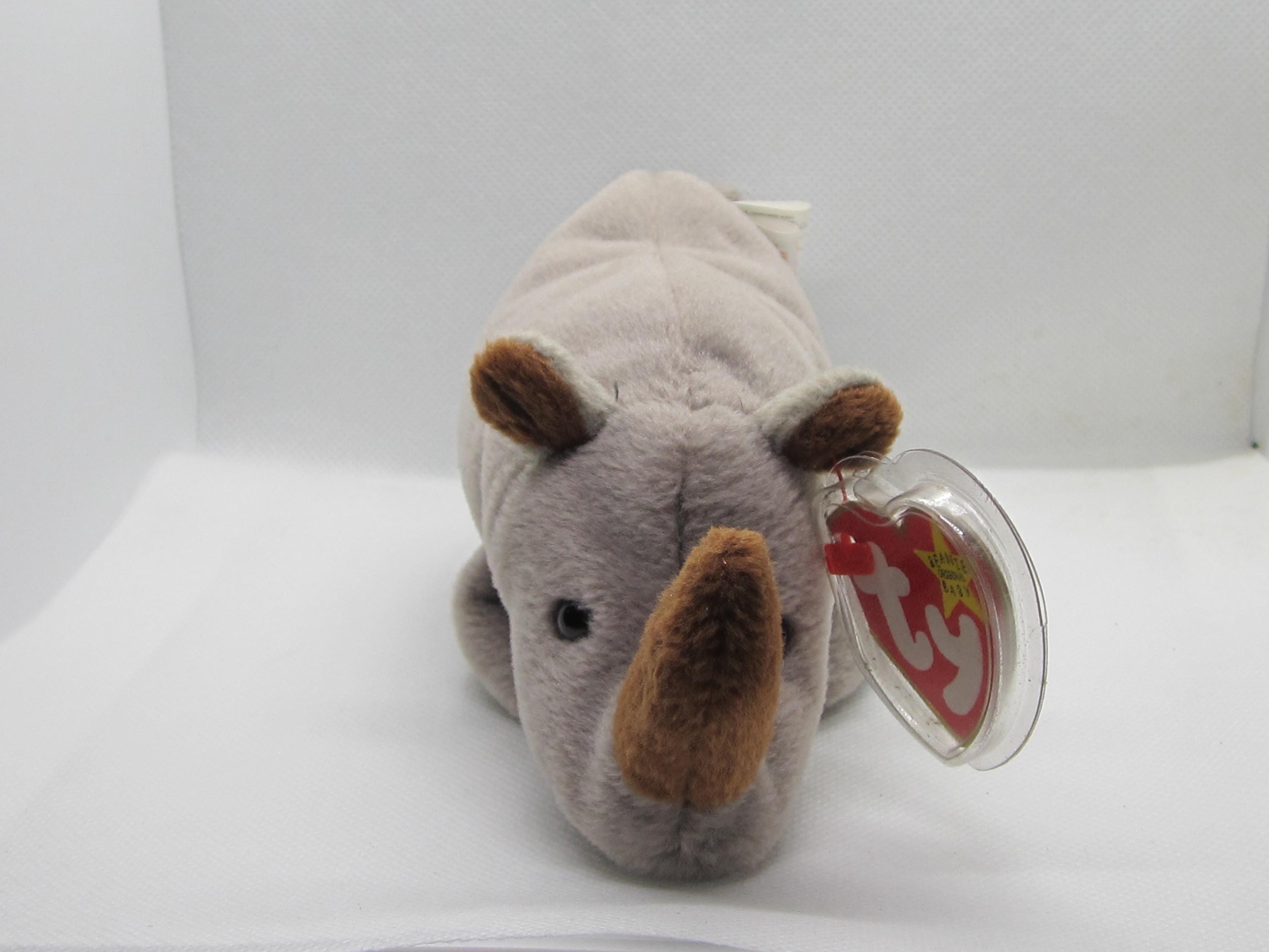 Ty Beanie Baby Spike the Rhino (1996) – MWMT Tag Errors – Retired