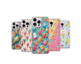 Ice Cream Phone Case Summer Phone Cover For iPhone 17 16 15 14 13 12 11 Samsung S26 S25 S24 A57 A56 A55 A54 A37 A36 A35 A34